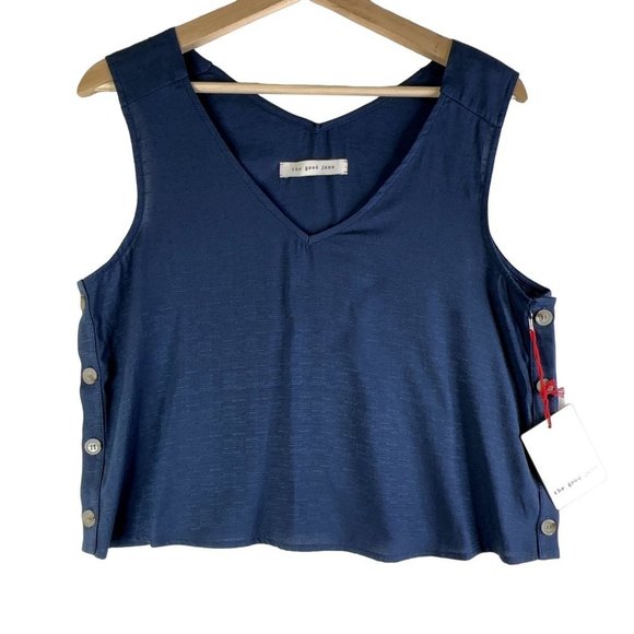 The Good Jane Vicky Tank Top Womens Small/Medium Anchor Blue/Navy NEW - Picture 1 of 9